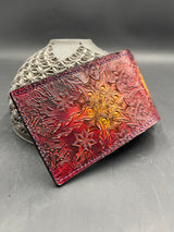 Stamped Leather Bifold Wallet - Sacred Geometry