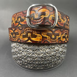 Stamped Leather Belt - Stealie