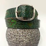 Stamped Leather Belt - Flower of Life/Sphinx