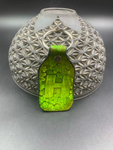 Stamped Leather Keychain - H