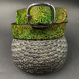 Stamped Leather Belt - Terrapins