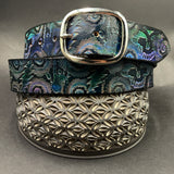 Stamped Leather Belt - Grateful