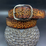 Stamped Leather Belt - Here We Are