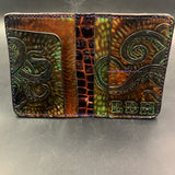 Carved Leather Passport Wallet - Octopus (Back))