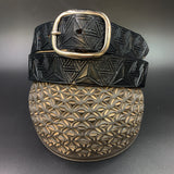 Stamped Leather Belt - Triangle