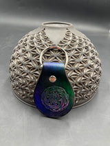 Small Stamped Leather Keychain - Wig Wag