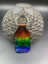 Stamped Leather Keychain - H