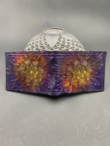 Stamped Leather Bifold Wallet - Grateful