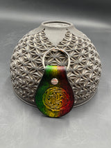 Small Stamped Leather Keychain - Wig Wag