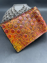 Stamped Leather Bifold Wallet - Bees