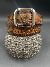 Stamped Leather Belt - Music