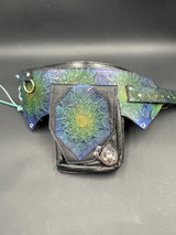 Stamped Leather Utility Hip Belt - Paisley