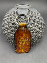 Stamped Leather Keychain - Sphinx