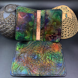 Carved Leather Passport Wallet - Steelie Dyed