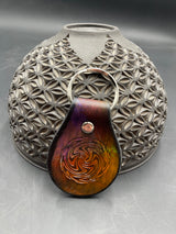 Small Stamped Leather Keychain - Wig Wag