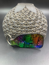 Stamped Leather Keychain - H