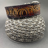 Medium Stamped Leather Dog Collar - Grateful
