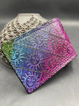 Stamped Leather Bifold Wallet - Suns