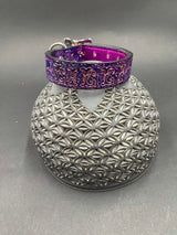 Tiny Stamped Leather Dog Collar - Sacred Geometry