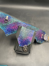 Stamped Leather Utility Hip Belt - Question Mark