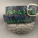 Stamped Leather Belt - Grateful Nature