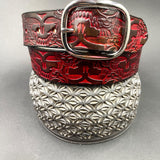 Stamped Leather Belt - Stealie