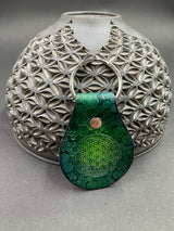 Stamped Leather Keychain - Flower of Life
