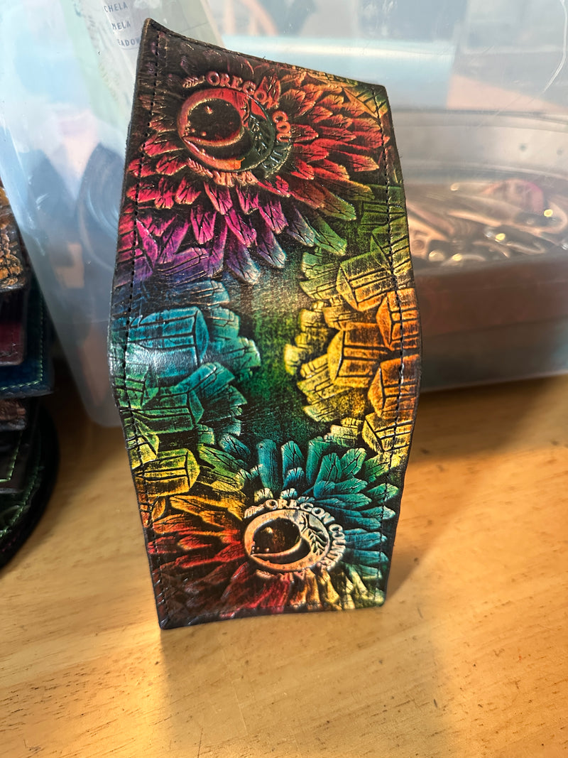 Stamped Leather Belt and wallet combo special