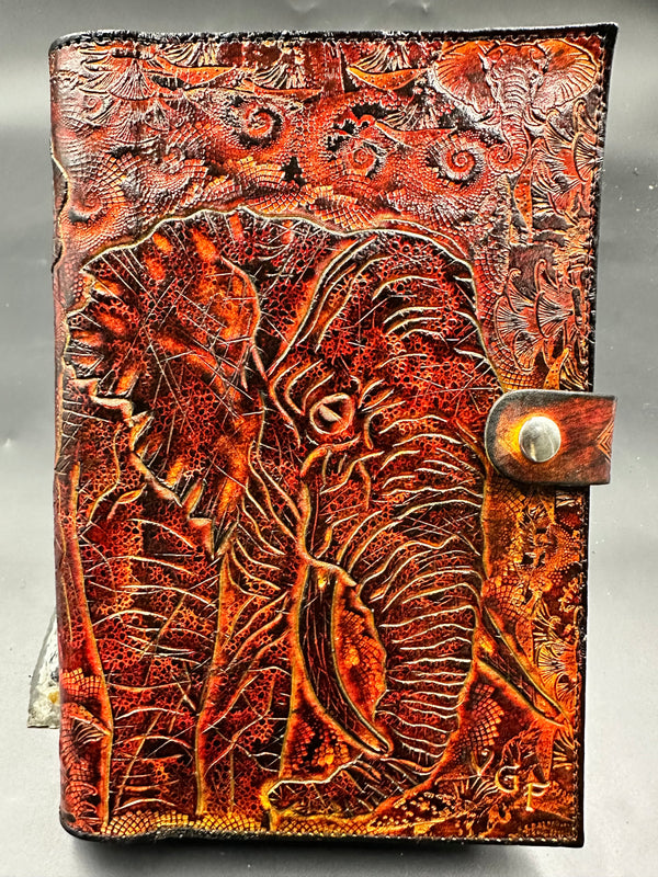 Carved Leather Journal Cover