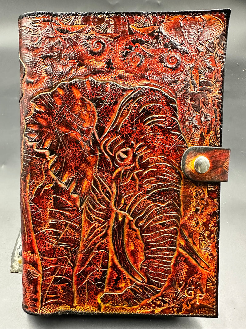 Carved Leather Journal Cover