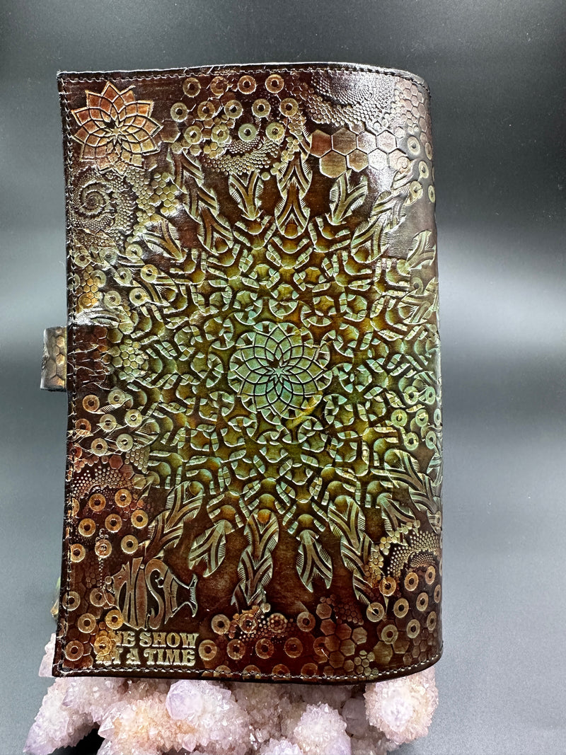 Stamped Leather Journal - Geometric Mandala