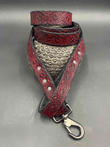 Stamped Leather Lined Dog Leash