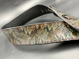 Stamped Leather Guitar Strap Lined- Assorted Designs