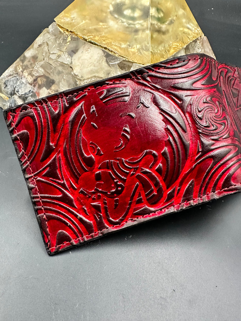 Stamped Leather Bifold Wallet - Dire