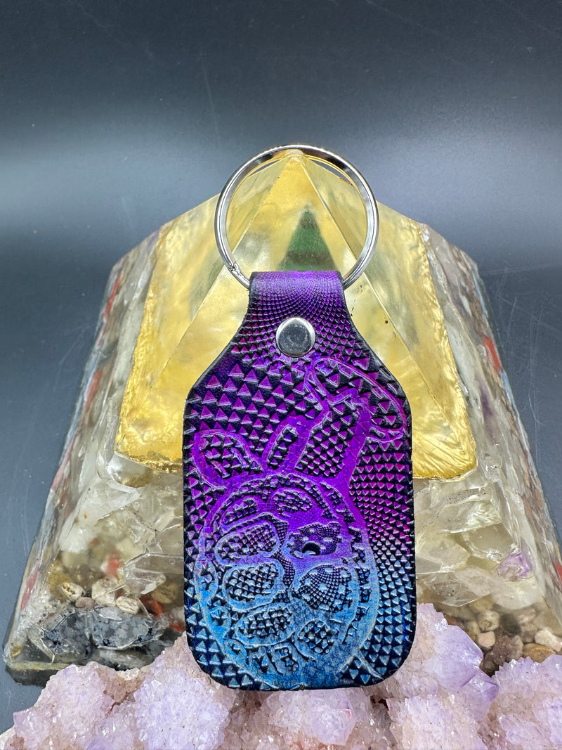 Stamped Leather Keychain - Grateful Terrapins XL
