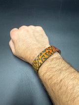 Stamped Leather Bracelet - 3/4 inch Celtic
