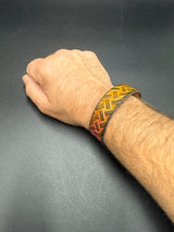 Stamped Leather Bracelet - 3/4 inch Celtic