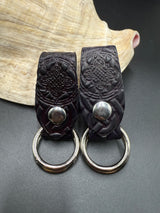 Stamped Leather Skirt Hike - Celtic Knot Centerpiece