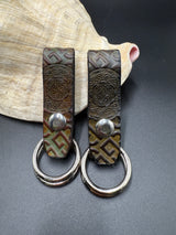 Stamped Leather Skirt Hike - Celtic Knot Centerpiece