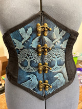 Leather Paneled Corset - Celtic Tree of Life