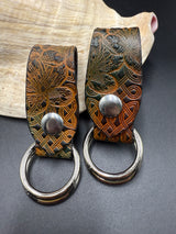 Stamped Leather Skirt Hike - Floral