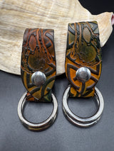 Stamped Leather Skirt Hike - Raven Skull