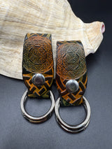 Stamped Leather Skirt Hike - Celtic Knot Centerpiece