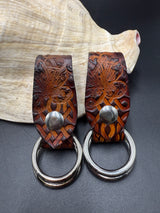 Stamped Leather Skirt Hike - Floral