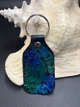 Stamped Leather Keychain - Pretty Lights