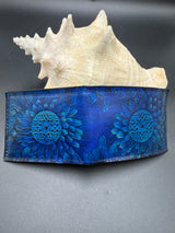 Stamped Leather Bifold Wallet - Crystals and Geometry