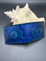 Stamped Leather Bifold Wallet - Crystals and Geometry