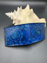 Stamped Leather Bifold Wallet - Crystals and Geometry