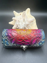 Stamped Leather Glasses Case - Grateful