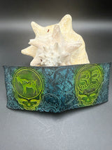 Stamped Leather Bifold Wallet - Grateful Bluegrass Mashups